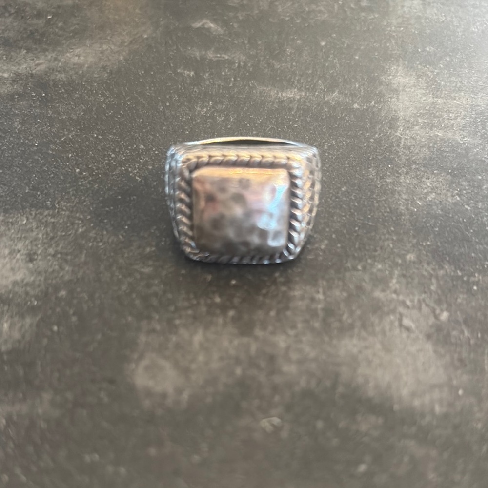Silpada Textured Silver Square Ring
